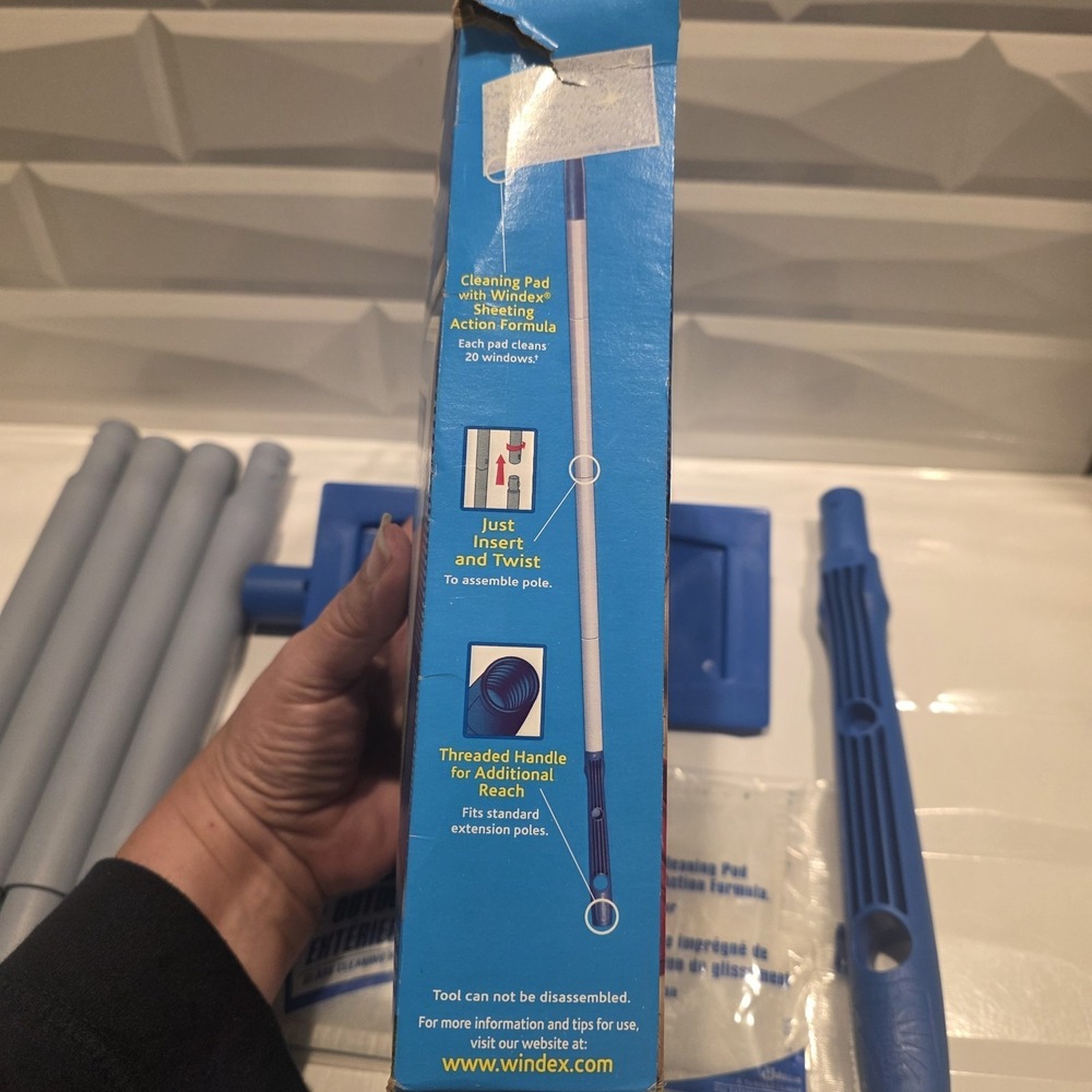 Windex Outdoor All In One Glass Window Cleaner Tool Starter Kit Open Box One Pad - Picture 6 of 6